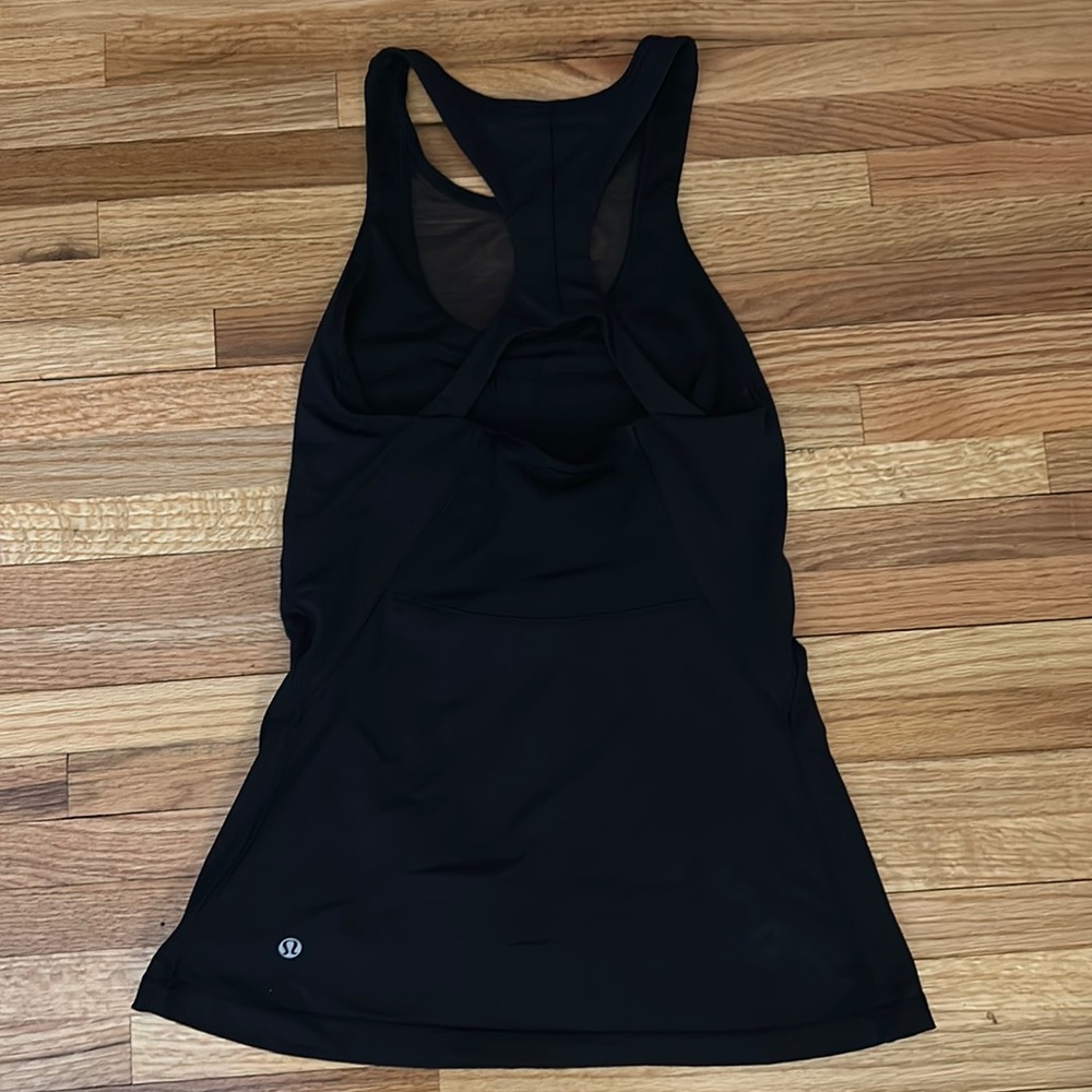 Black Lululemon Razorback tank